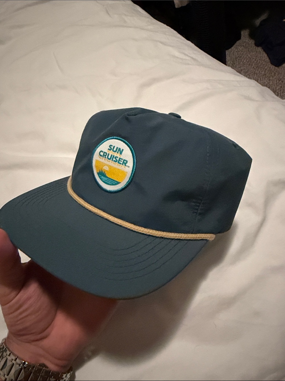 Sun cruiser Teal Rope-Trim Cap